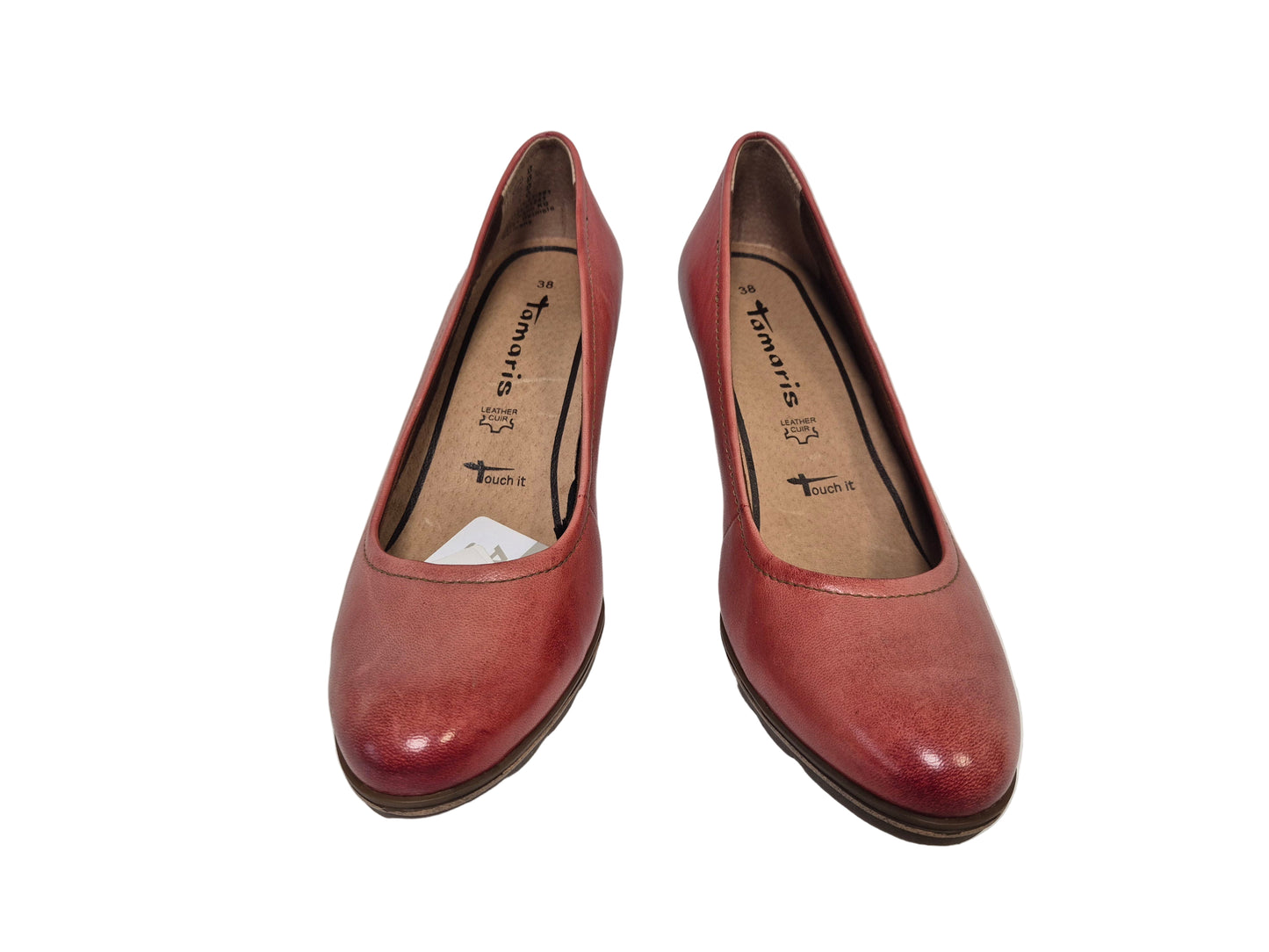 Tamaris Pumps mit Trichterabsatz, rot, Gr. 38