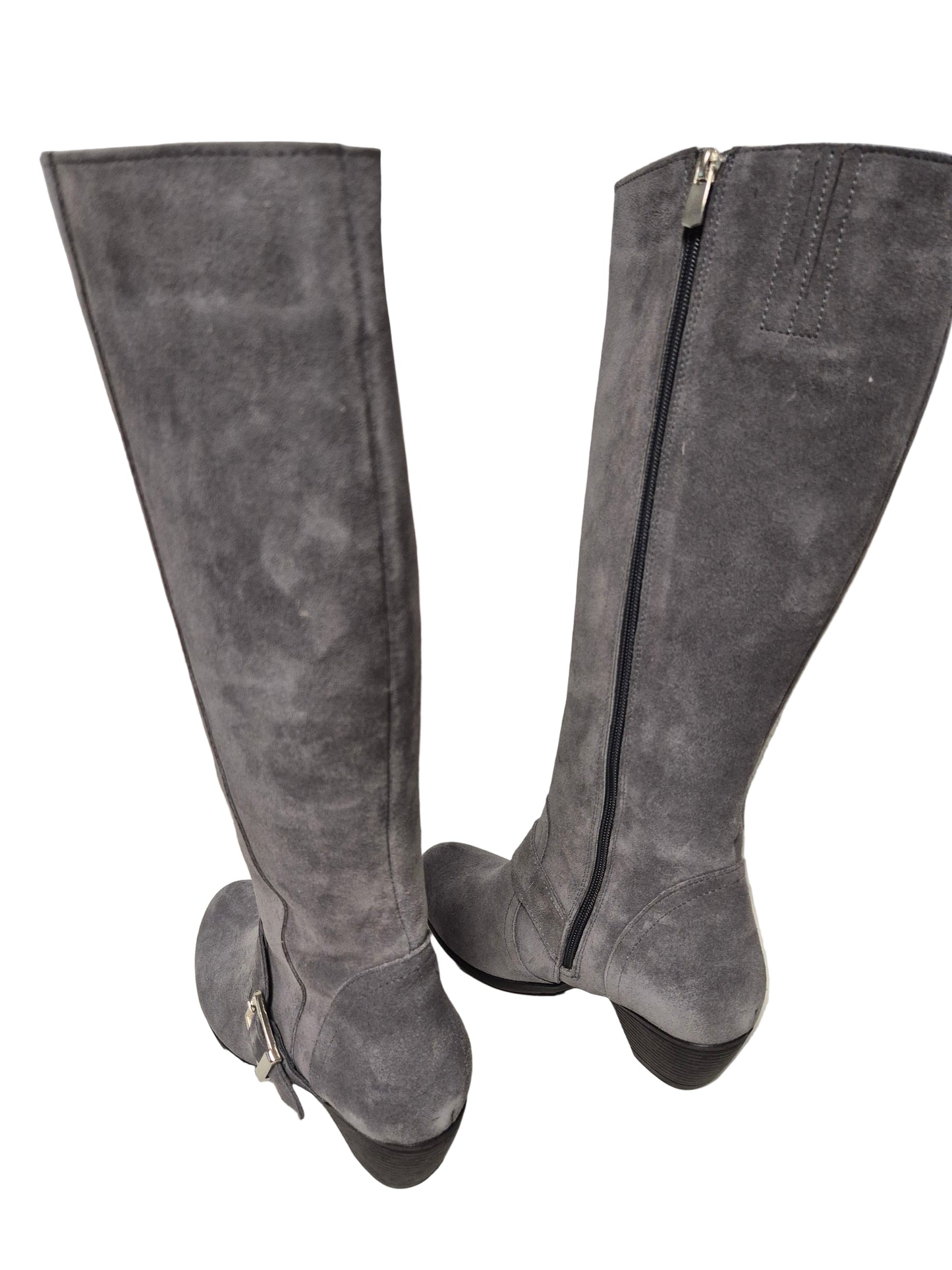 Andrea Conti wadenhohe Stiefel aus Leder, grau, Gr. 37