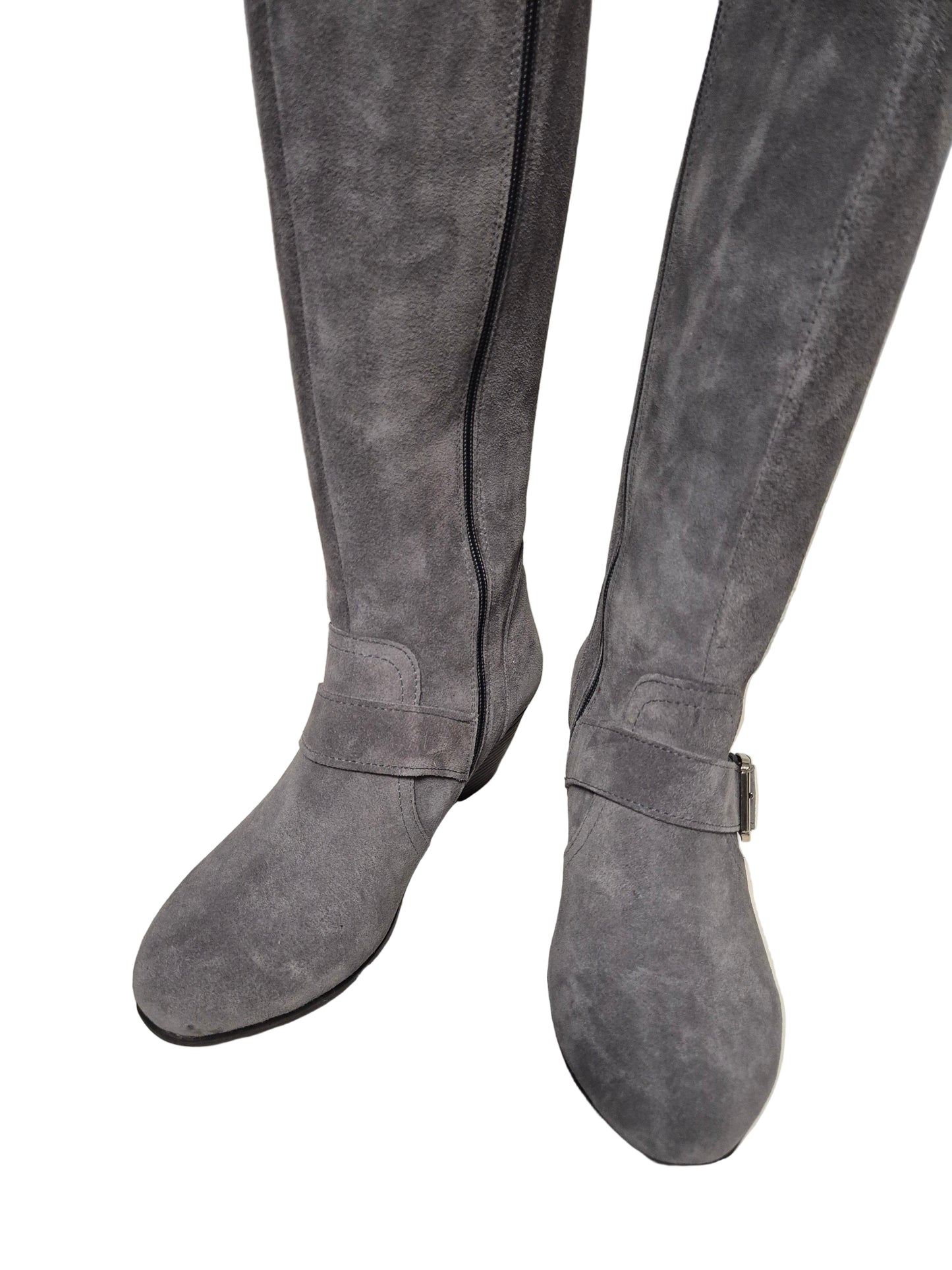 Andrea Conti wadenhohe Stiefel aus Leder, grau, Gr. 37