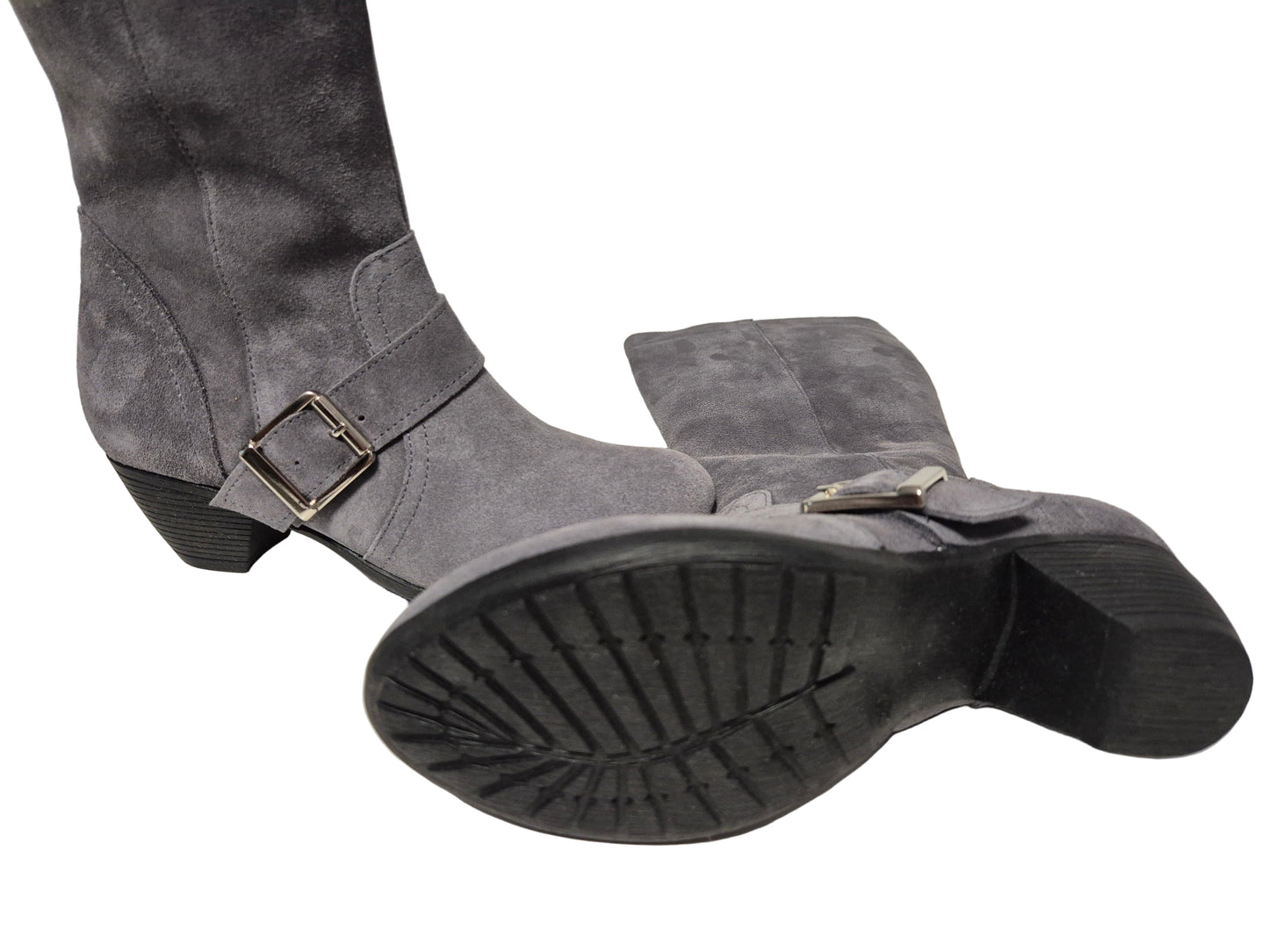 Andrea Conti wadenhohe Stiefel aus Leder, grau, Gr. 37