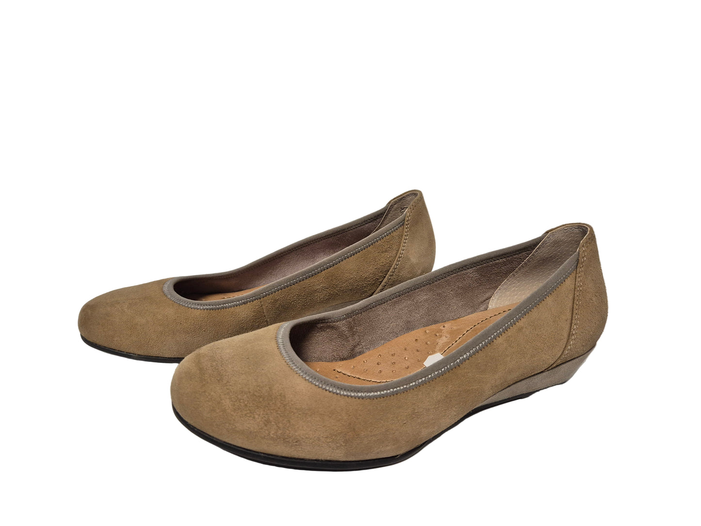 Jana Slipper Keilballerina, beige, Gr. 37,5