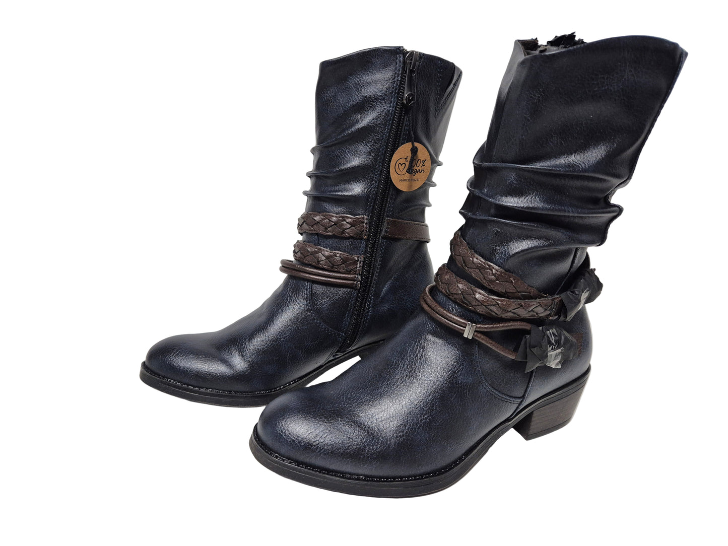 Marco Tozzi Cowboy Stiefelette, navy, Gr. 36