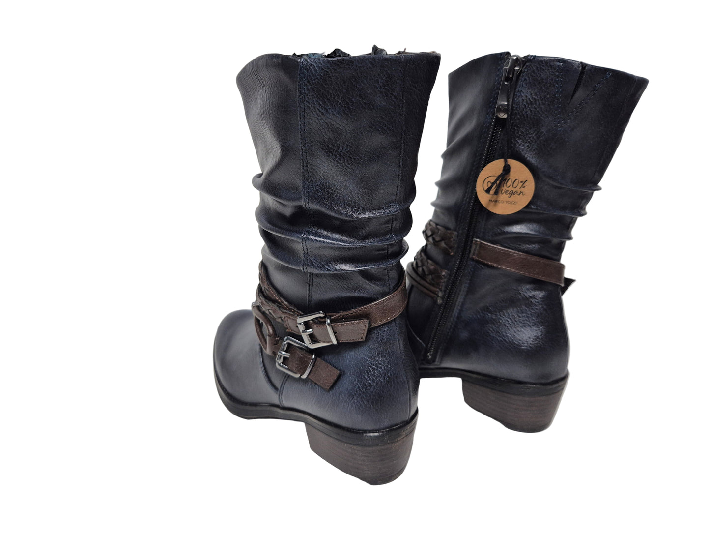 Marco Tozzi Cowboy Stiefelette, navy, Gr. 36