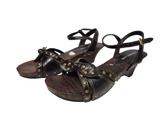 Woodland Holz Sandale, braun, Gr. 38