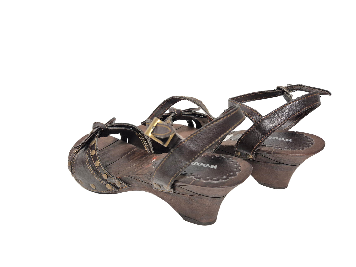Woodland Holz Sandale, braun, Gr. 38