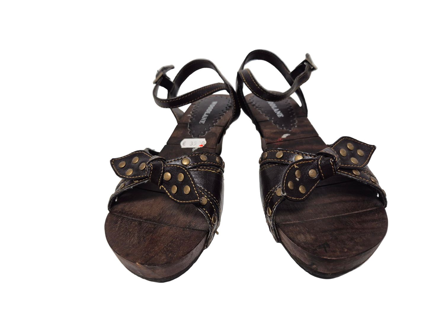 Woodland Holz Sandale, braun, Gr. 38