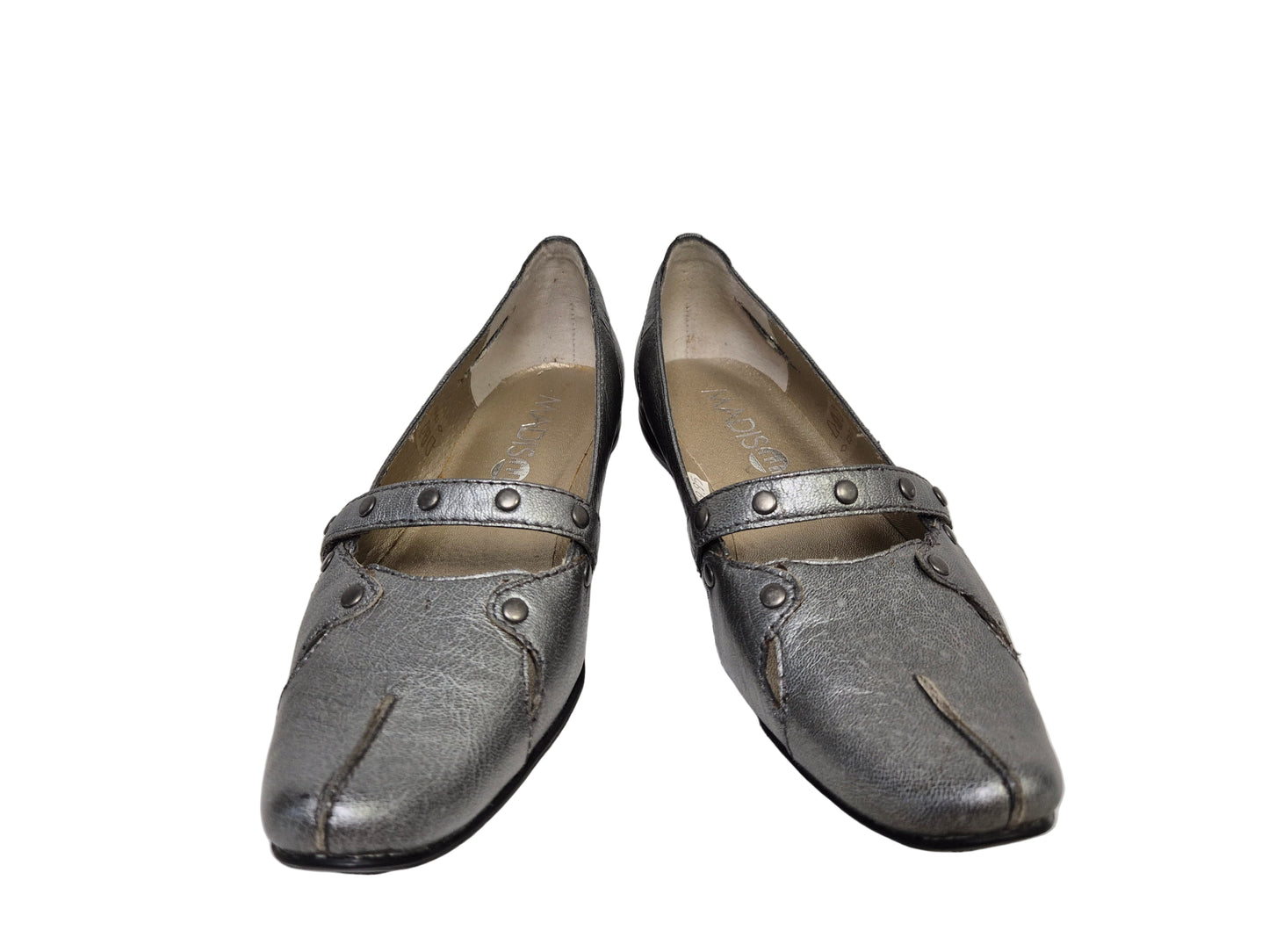 Madison Ballerina mit Schnalle, silber-grau, Gr. 38