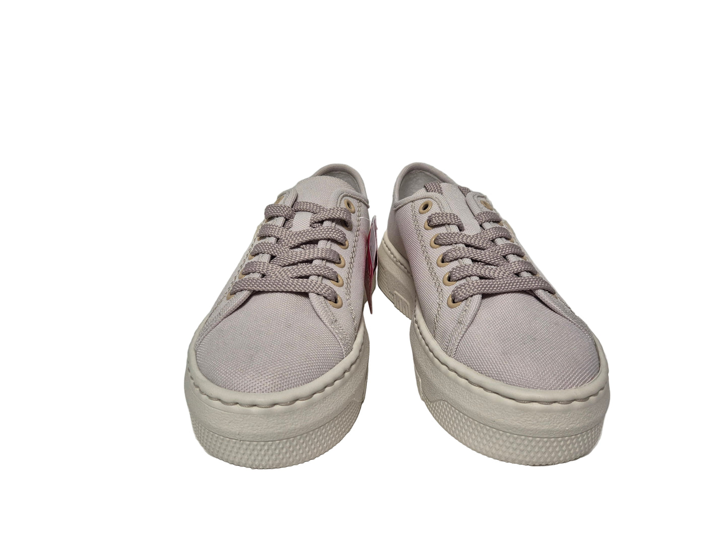Rieker Plateausneaker aus Canvas, Beige, Gr. 37