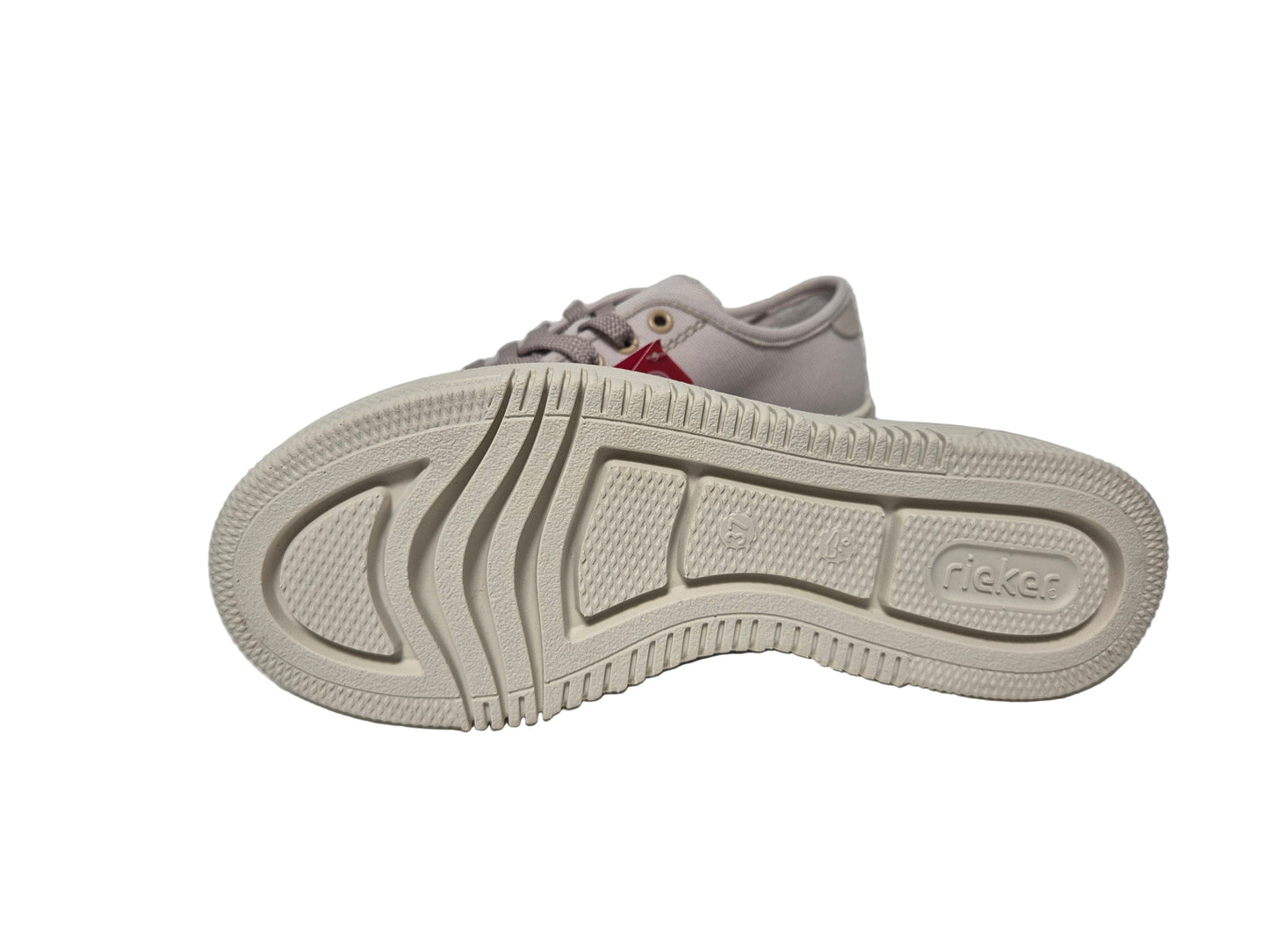 Rieker Plateausneaker aus Canvas, Beige, Gr. 37