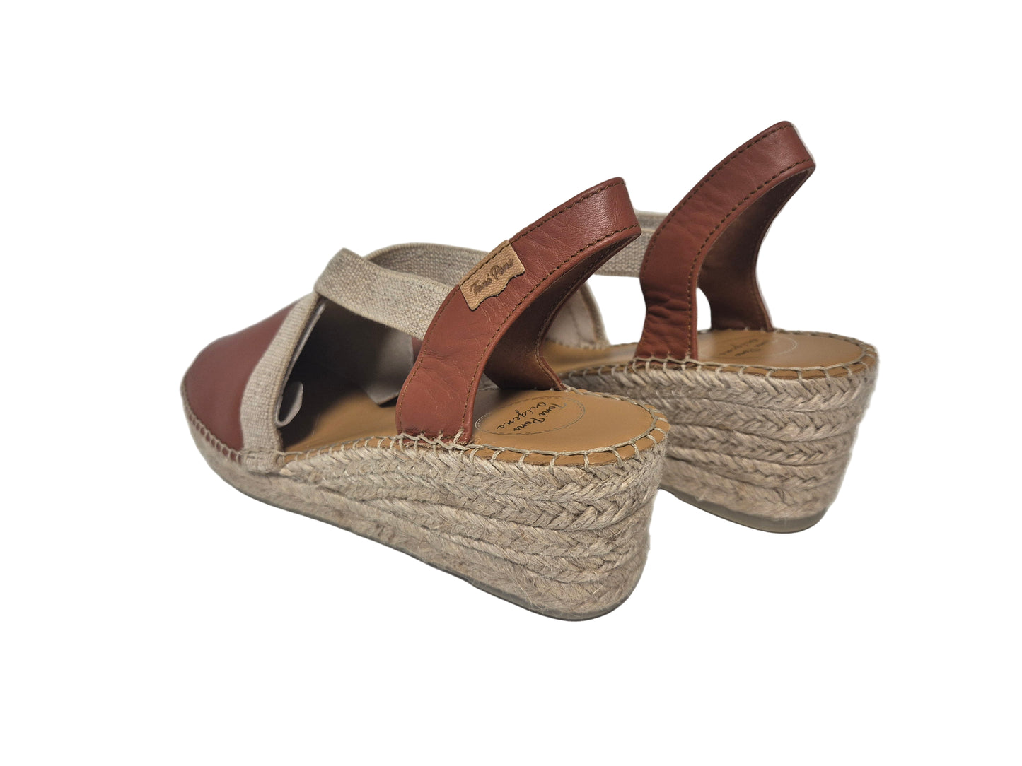 TONI PONS Tossa Leder Espadrilles Wedges, braun, Gr. 40