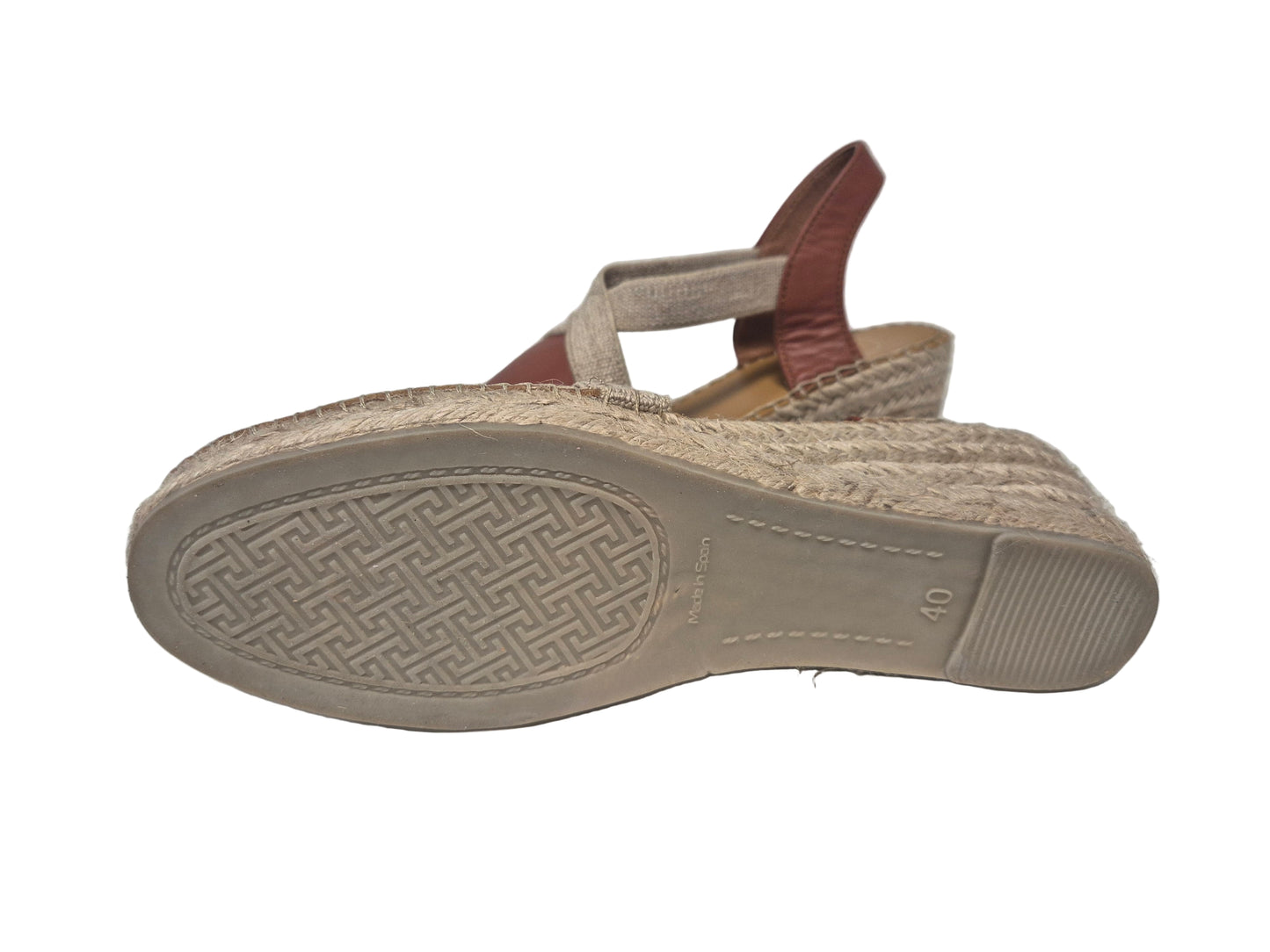TONI PONS Tossa Leder Espadrilles Wedges, braun, Gr. 40