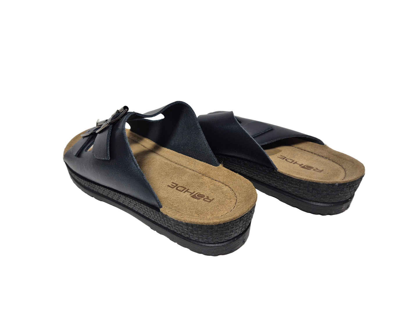 Rohde 1431 Leder Pantolett, dunkelblau, Gr. 42