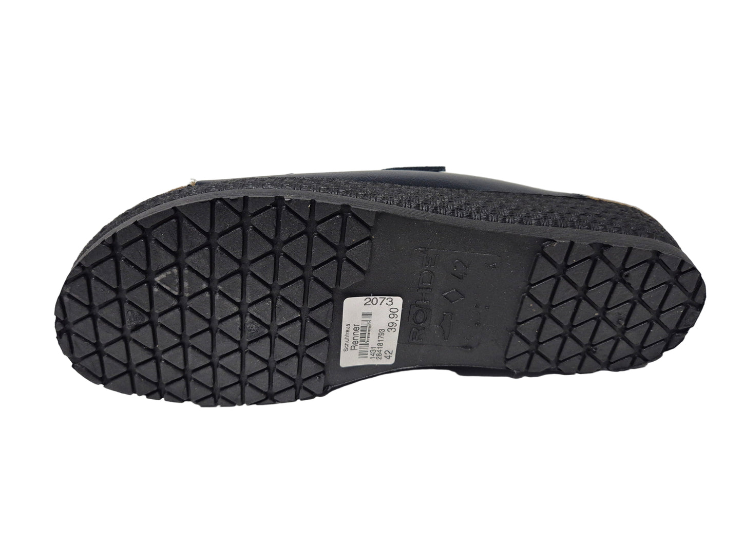 Rohde 1431 Leder Pantolett, dunkelblau, Gr. 42