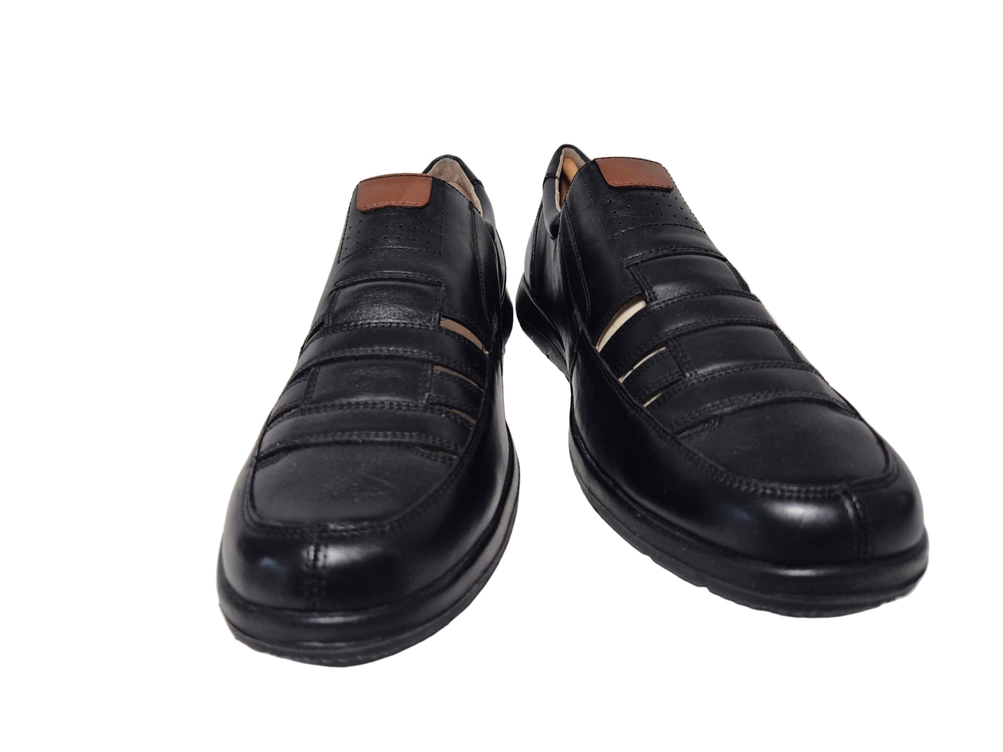 Caprice Slipper Halbschuh Leder, schwarz, Gr. 43