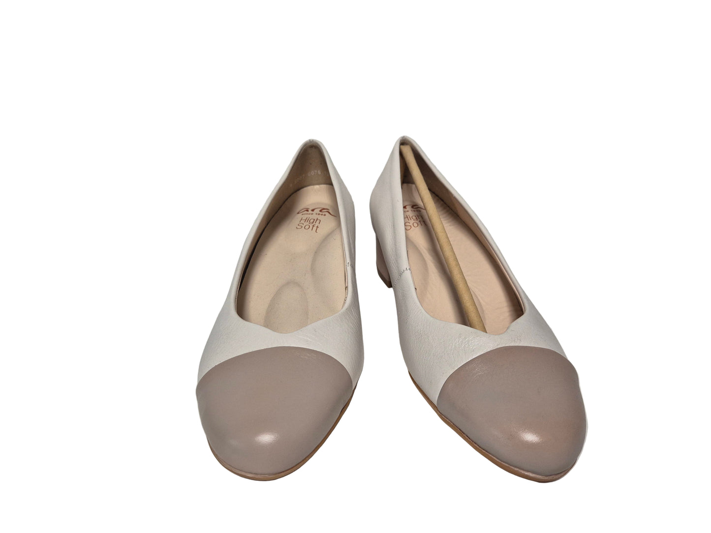 ARA Nizza Pumps Blockabsatz, weiß-beige, Gr. 37 (4)
