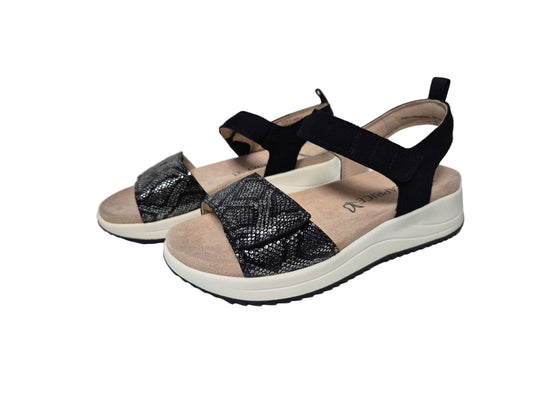 Caprice Keilsandalette, schwarz, Gr. 37