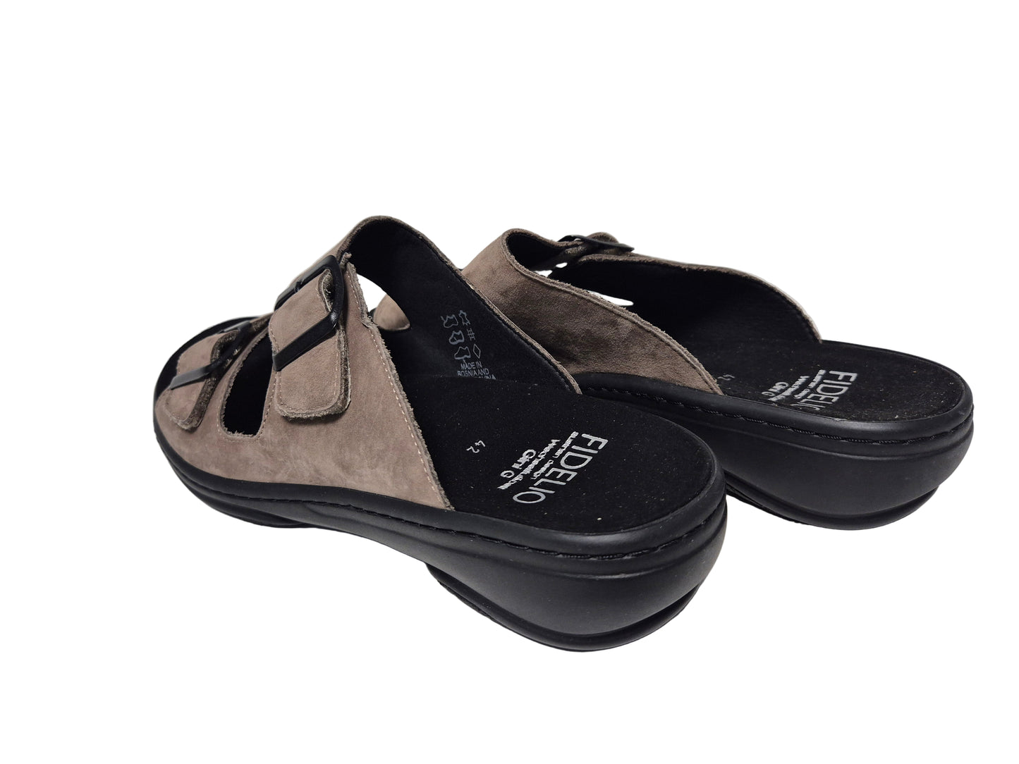 Fidelio Pantolette, beige-schwarz, Gr. 42