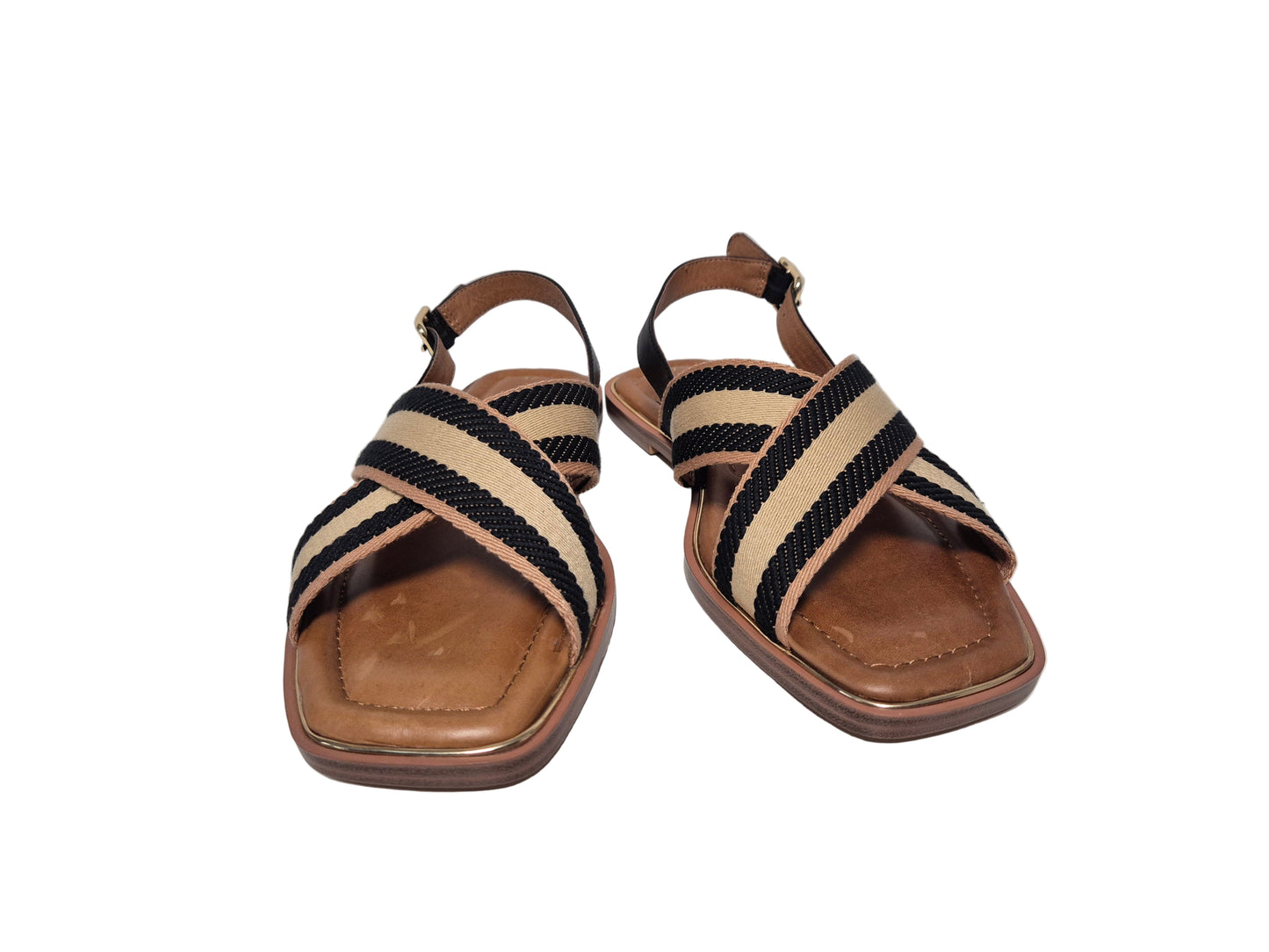 Tamaris Sandale 1-28117-42, beige-schwaz, Gr. 37