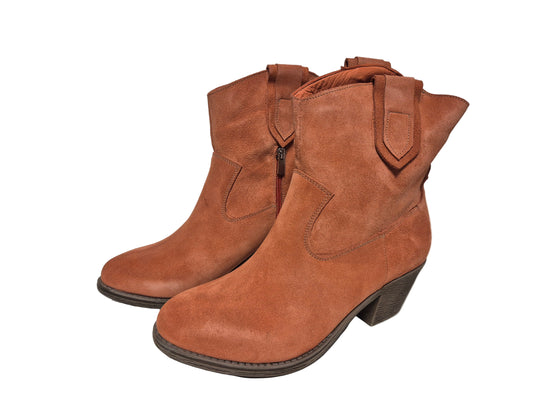 Andrea Conti Stiefeletten aus Leder, orange, Gr. 42