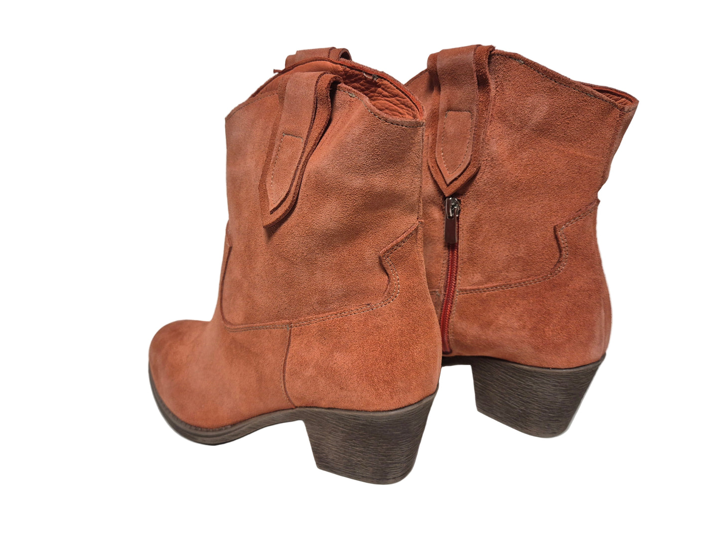 Andrea Conti Stiefeletten aus Leder, orange, Gr. 42