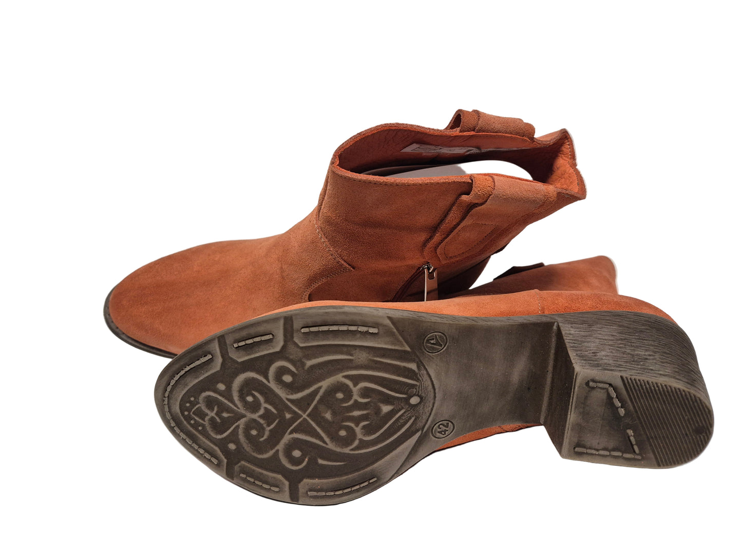 Andrea Conti Stiefeletten aus Leder, orange, Gr. 42