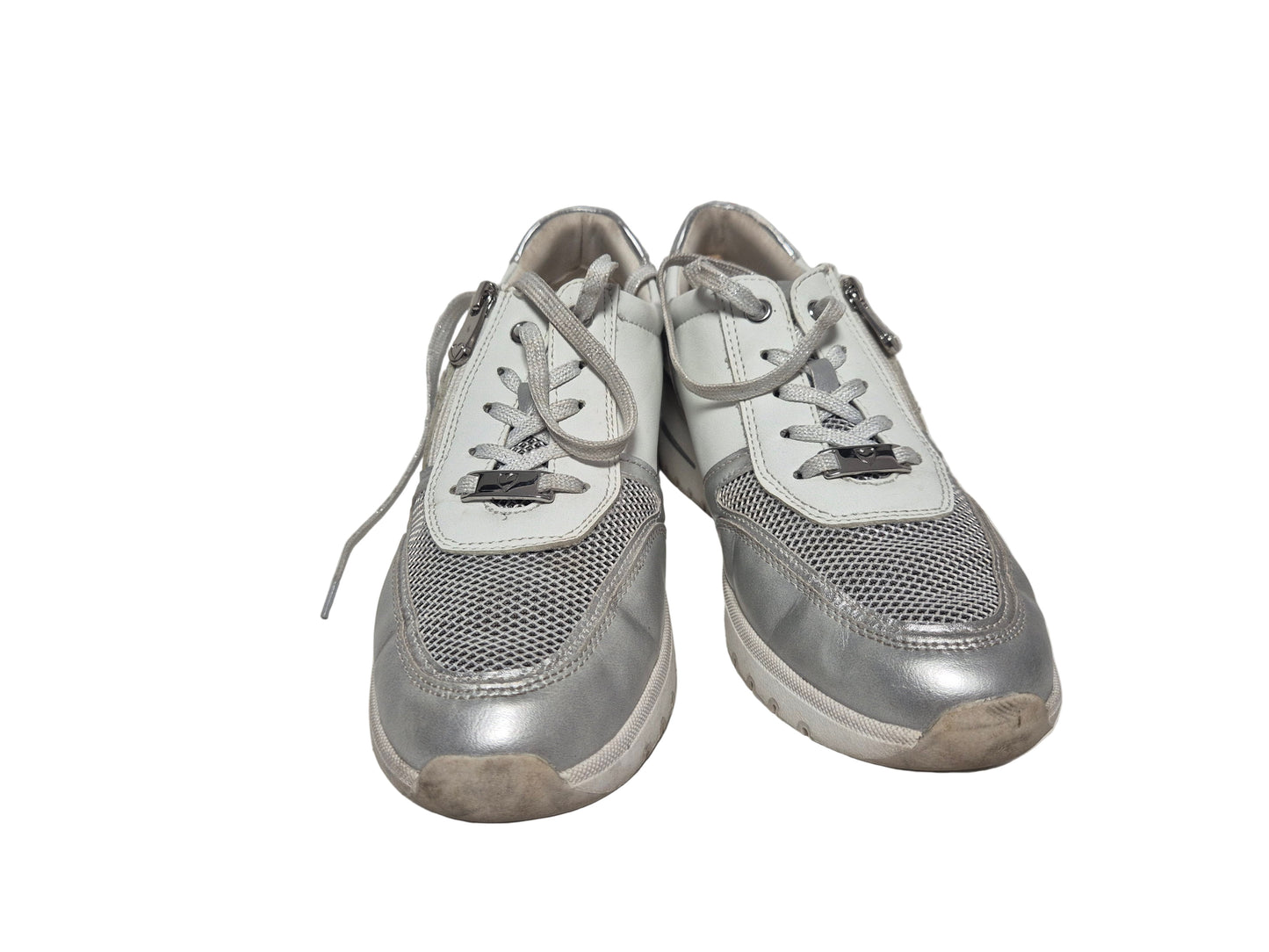 Marco Tozzi Keilsneaker, weiß silber Gr. 41