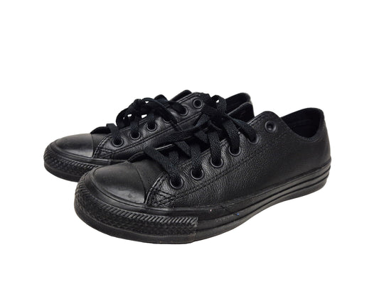 Converse Taylor Basic Leather Ox Monocrome Sneaker, schwarz, Gr. 37,5