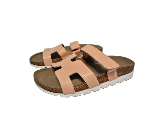 Heine Pantolette Klettverschluss, pfirsich, Gr. 36