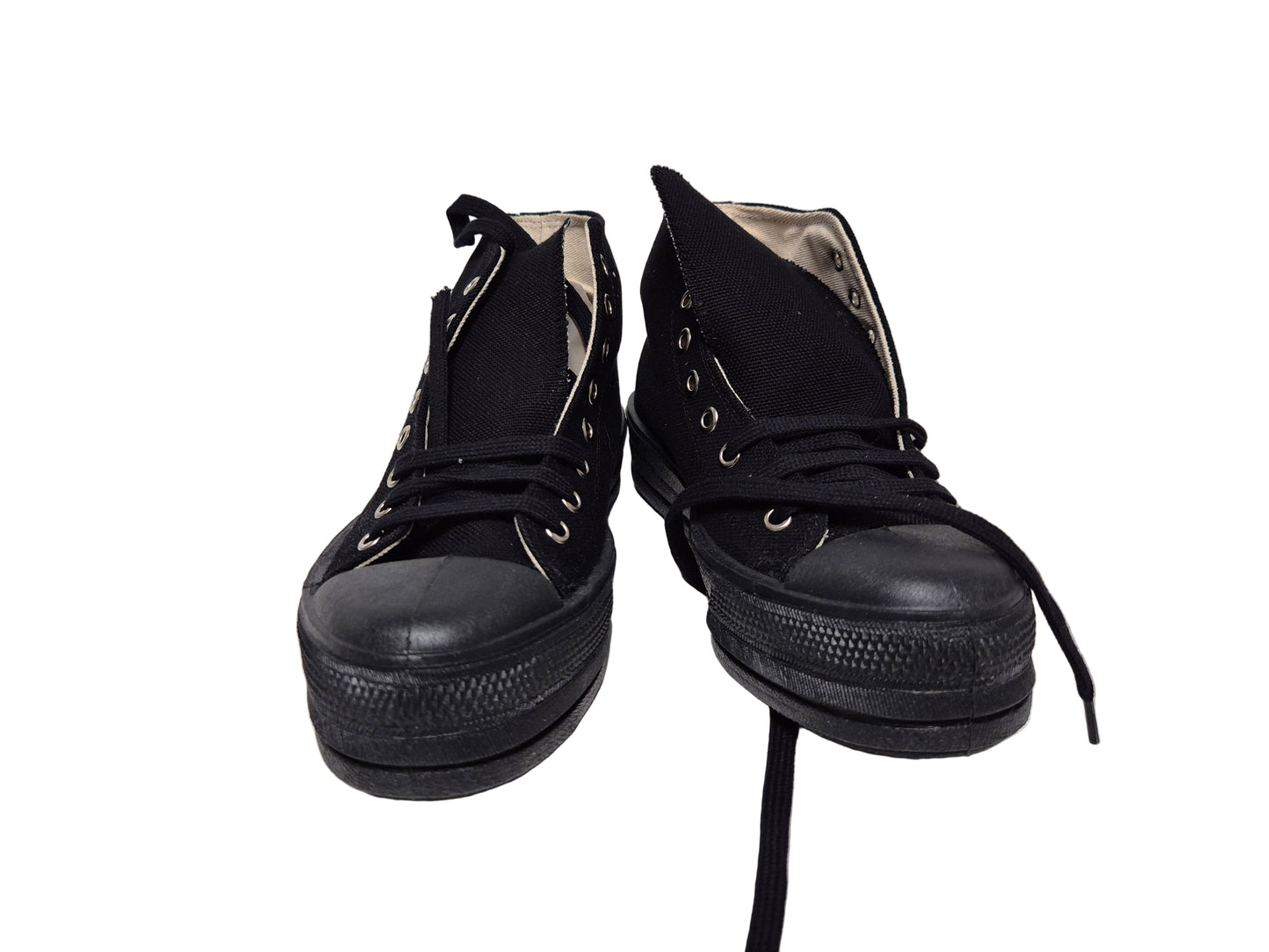 Heine Sneaker Schnürer aus Textil, schwarz, Gr. 38