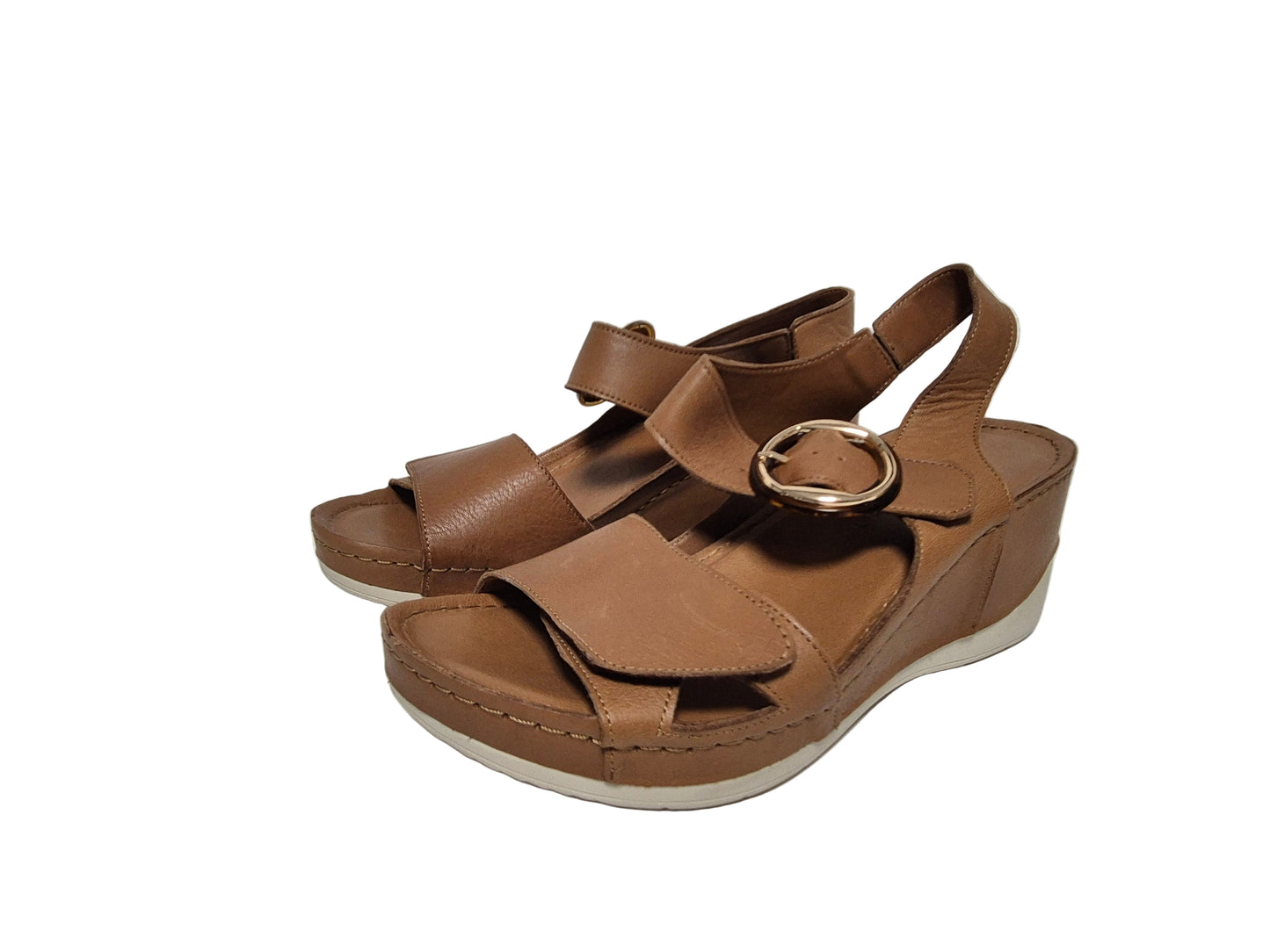 Andrea Conti Sandaletten Keilabsatz, camel, Gr. 40