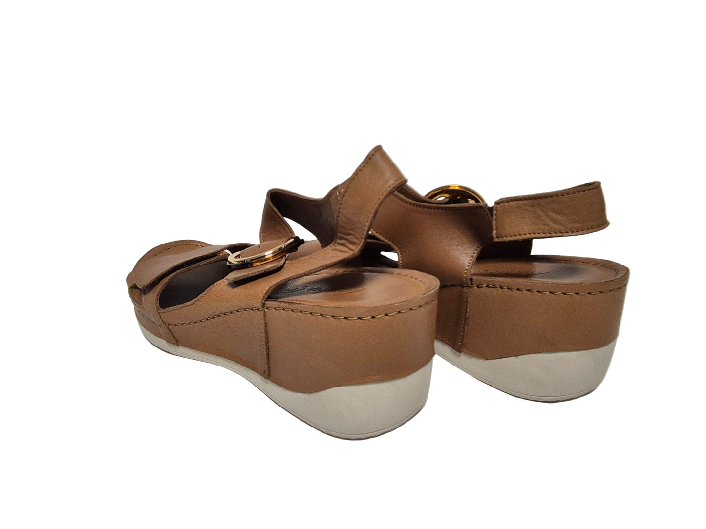 Andrea Conti Sandaletten Keilabsatz, camel, Gr. 40