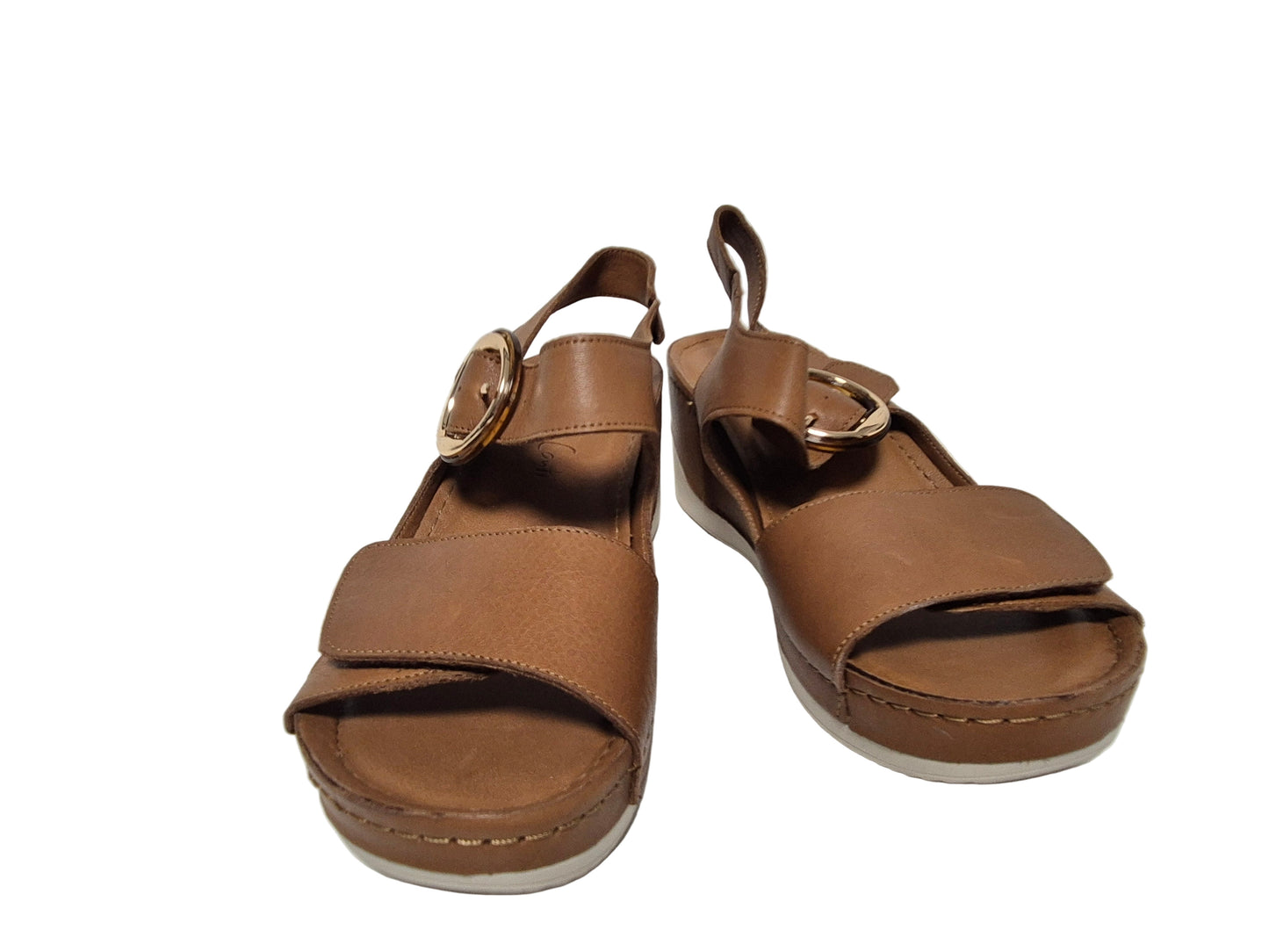 Andrea Conti Sandaletten Keilabsatz, camel, Gr. 40