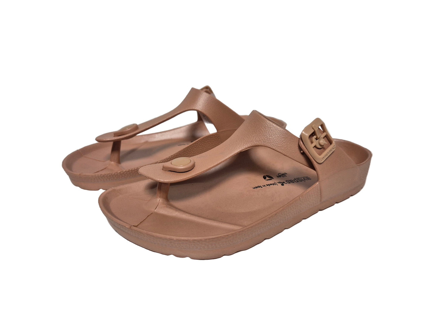 avispas Zehentrenner Badelatschen Pantolette, bronze, Gr. 37