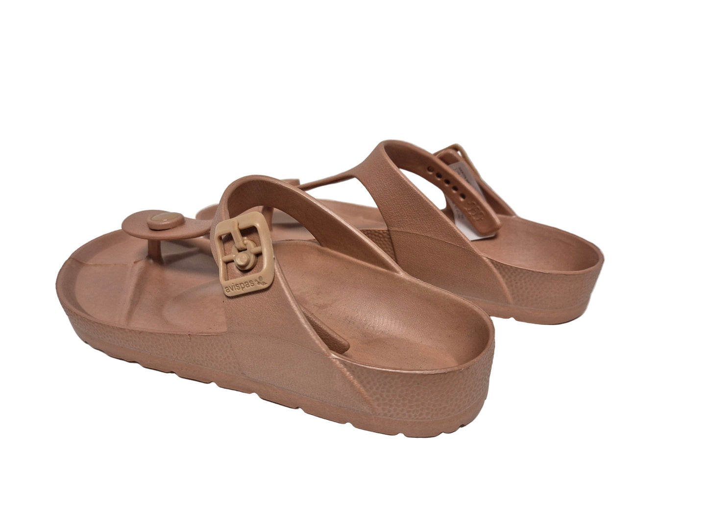 avispas Zehentrenner Badelatschen Pantolette, bronze, Gr. 37