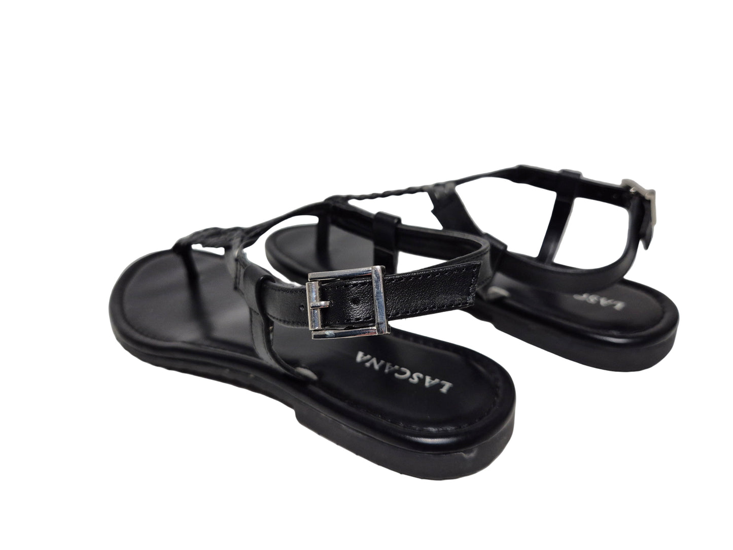 Lascana Zehentrenner Sandale aus Leder, schwarz, Gr. 40