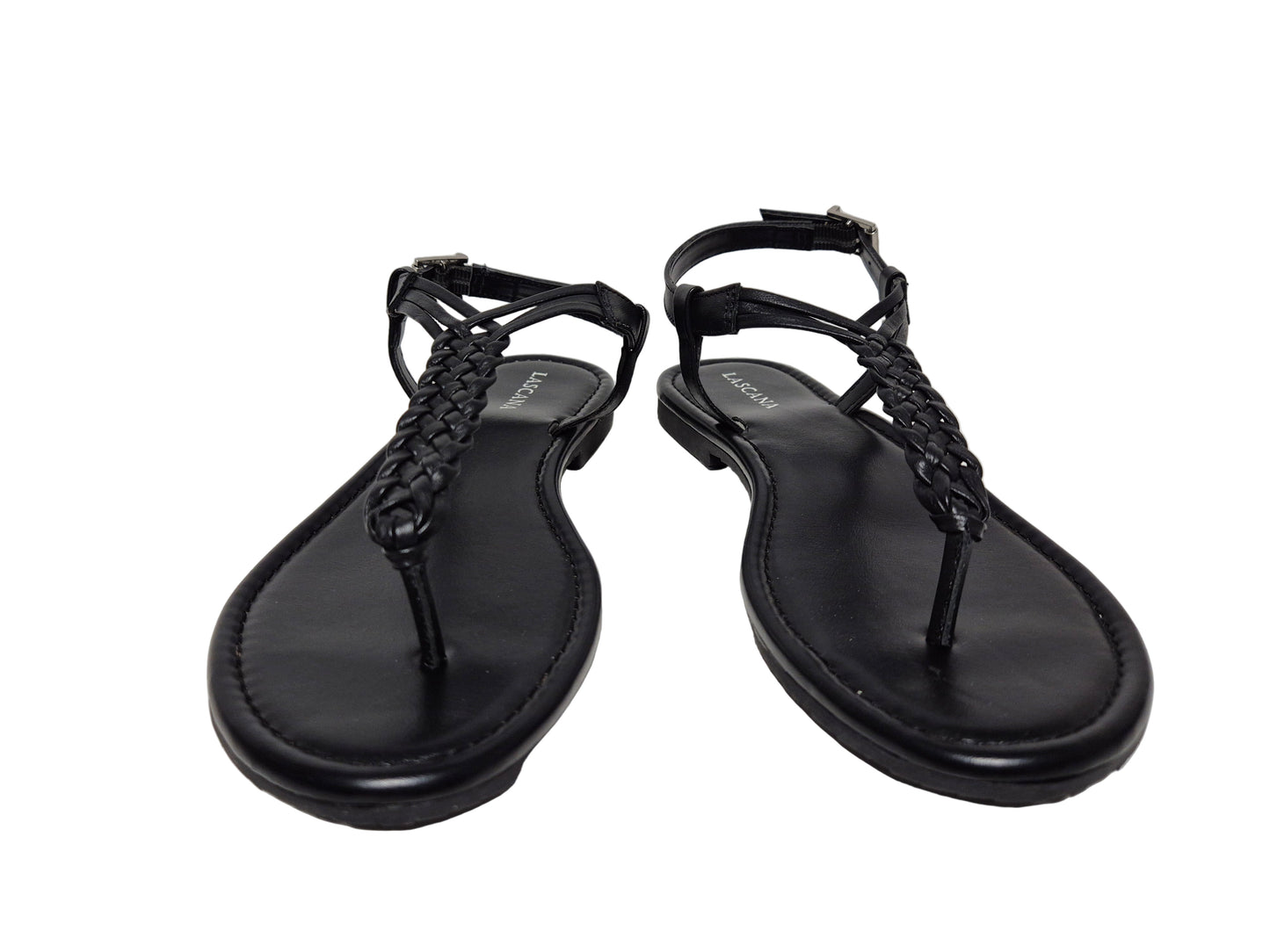 Lascana Zehentrenner Sandale aus Leder, schwarz, Gr. 40