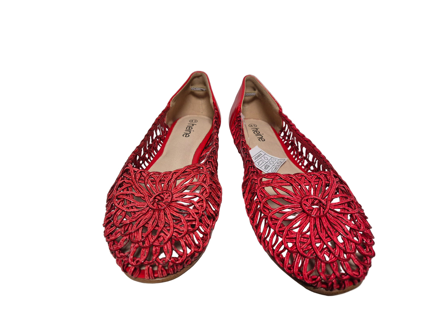 Heine Ballerinas Slip On, rot, Gr. 41