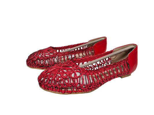Heine Ballerinas Slip On, rot, Gr. 38
