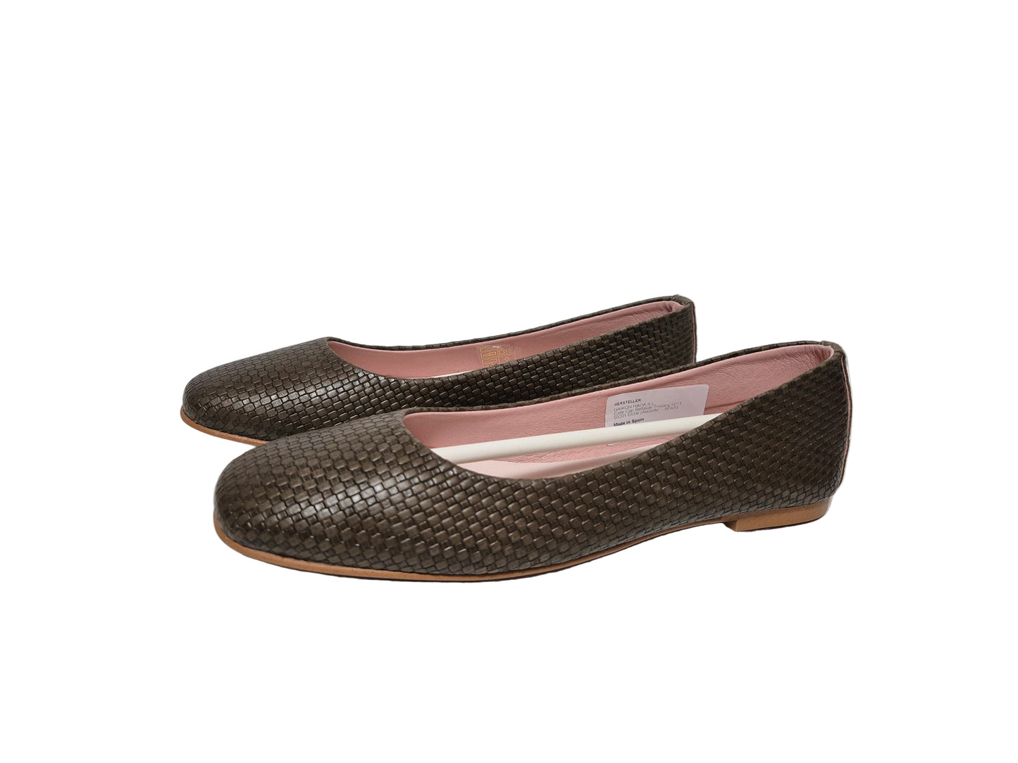 Heine Ballerina Slip-On Nappaleder, khaki, Gr. 40