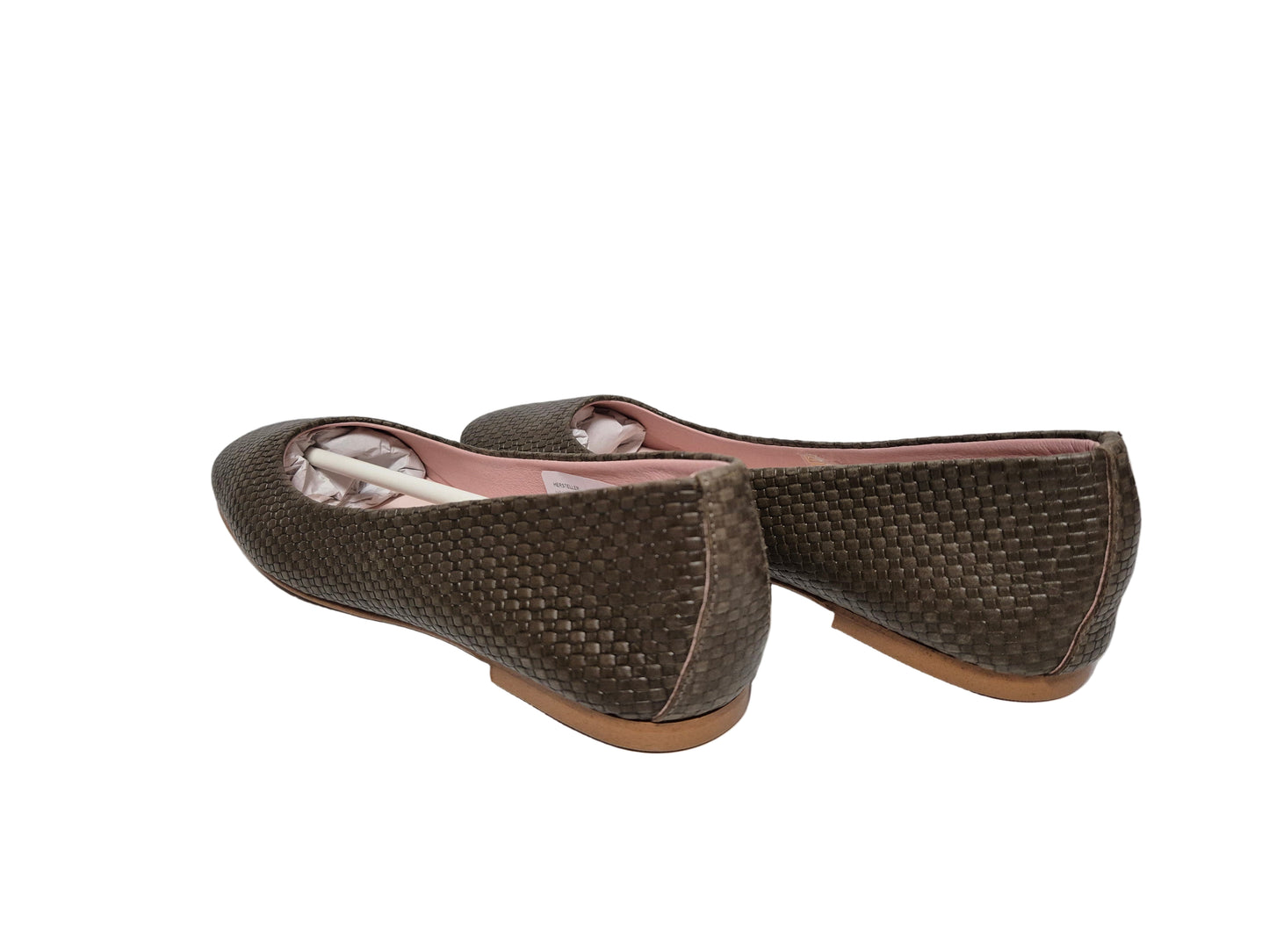 Heine Ballerina Slip-On Nappaleder, khaki, Gr. 40