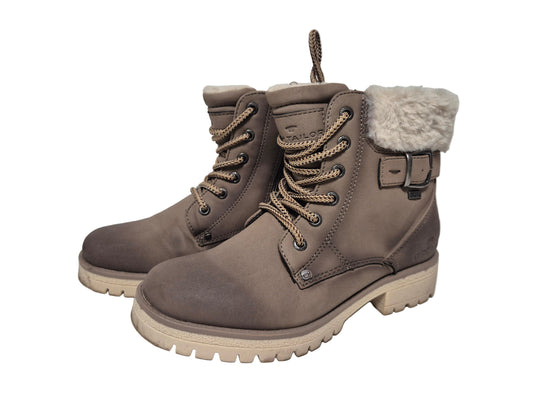 Tom Tailor Winterboots mit Zierschnalle, taupe, Gr. 37