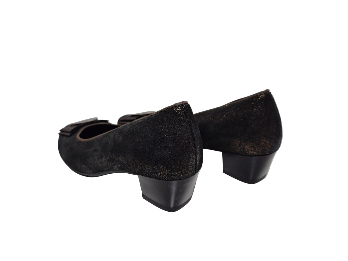 ARA Leder Pumps Glitzer, schwarz-bronze, Gr. 37,5