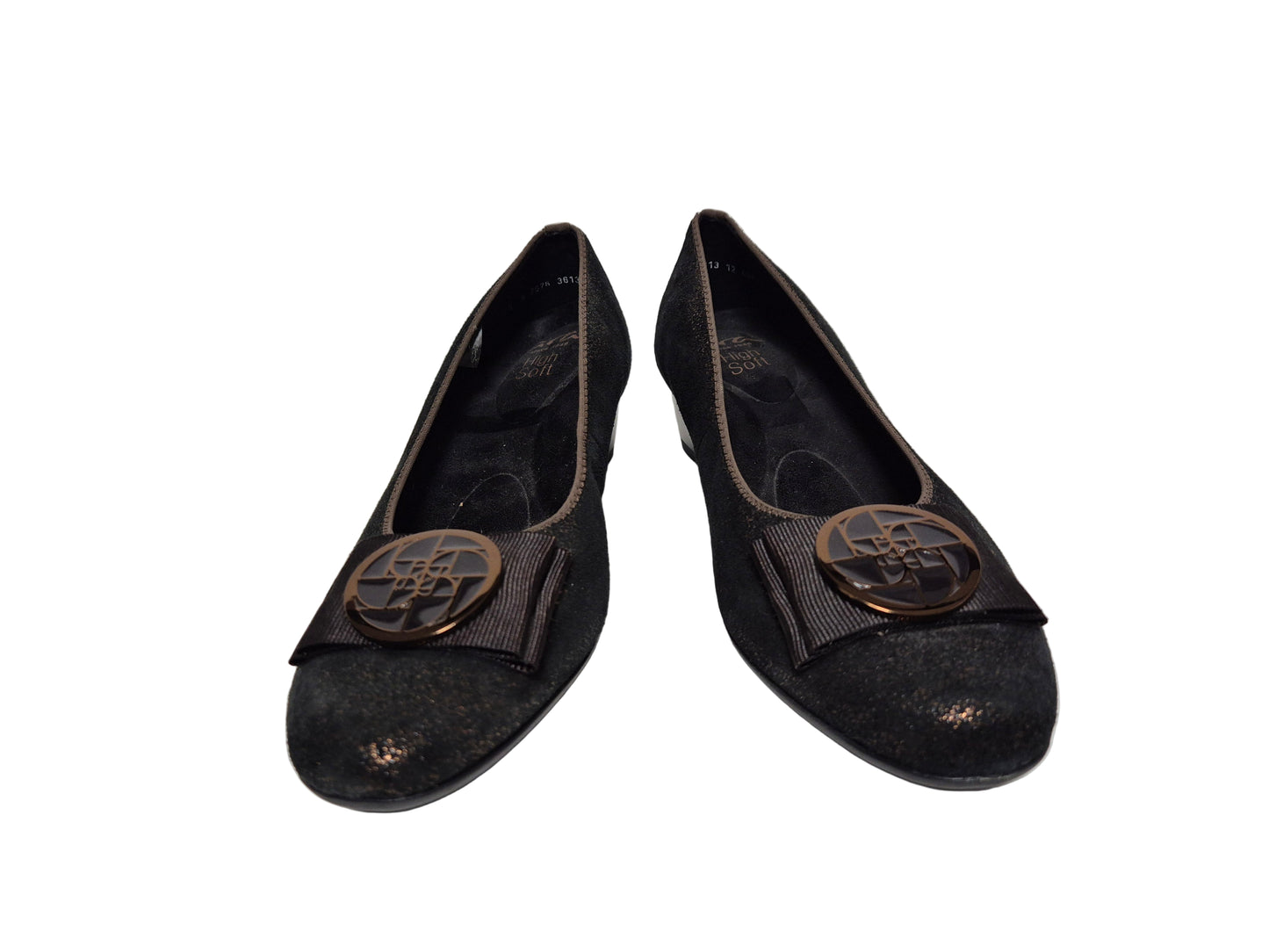 ARA Leder Pumps Glitzer, schwarz-bronze, Gr. 37,5