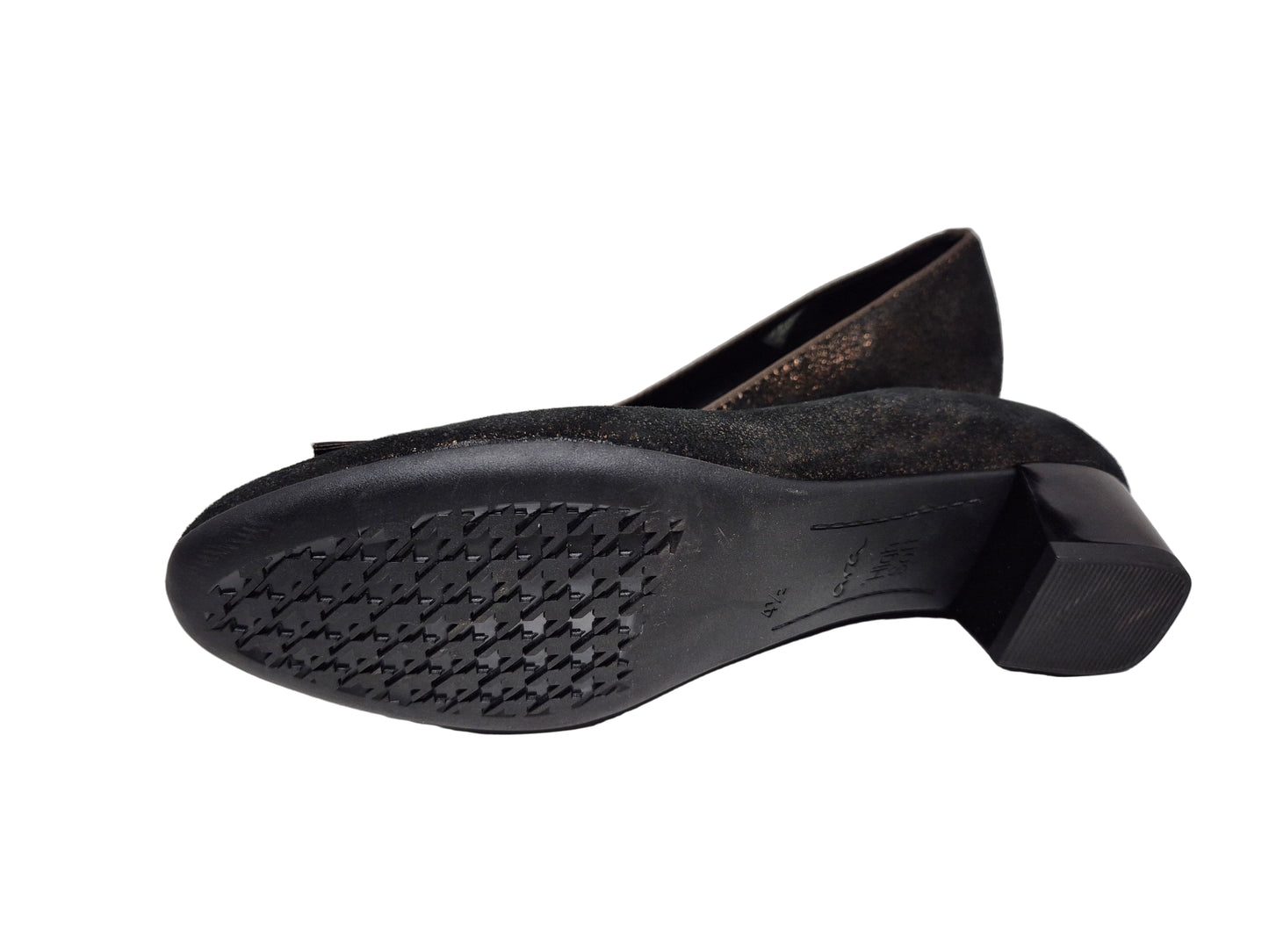 ARA Leder Pumps Glitzer, schwarz-bronze, Gr. 37,5