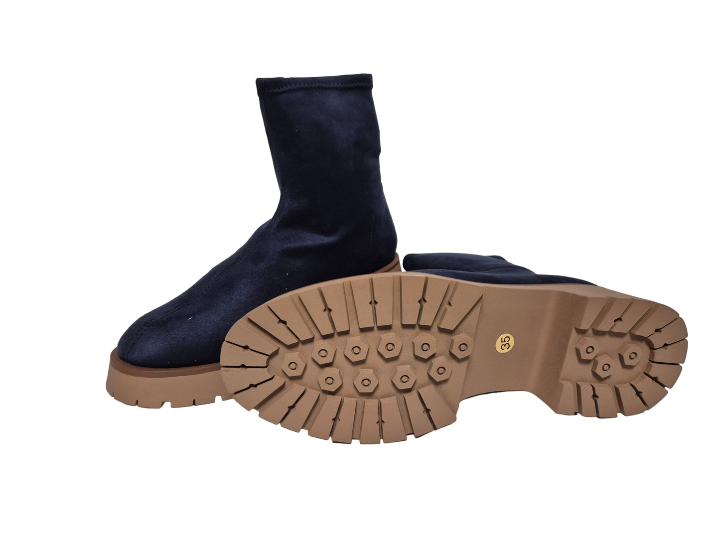 Heine Stiefelette Blockabsatz, marine, Gr. 35