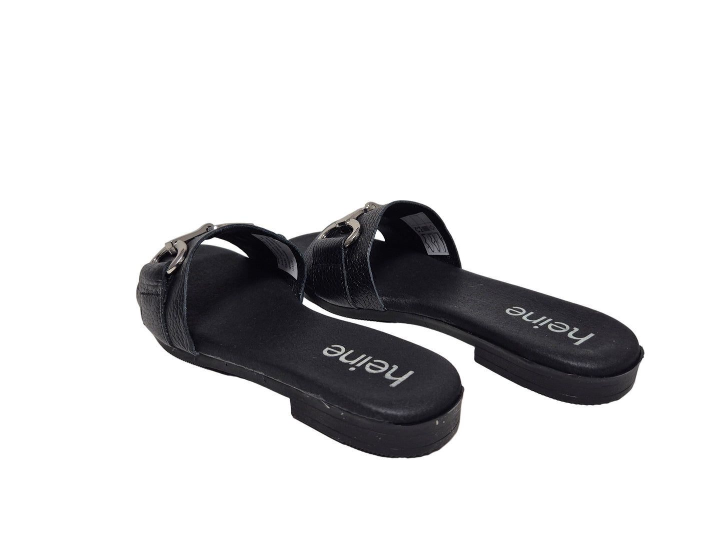 Heine Pantolette Nappaleder, schwarz, Gr. 36