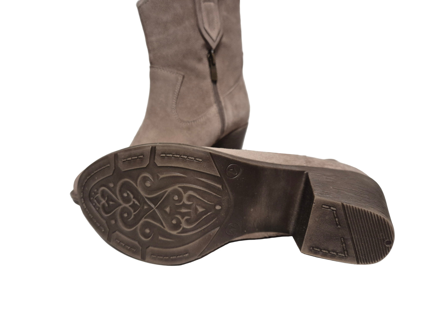 Andrea Conti Stiefelette Veloursleder, taupe, Gr. 37