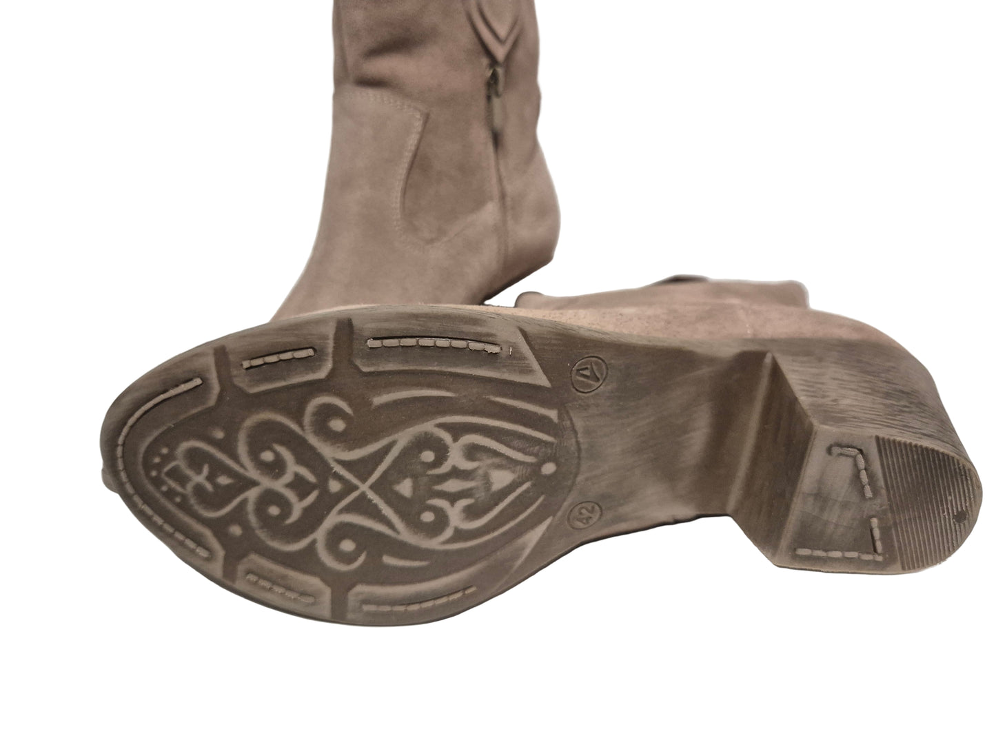 Andrea Conti Stiefelette Veloursleder, taupe, Gr. 42