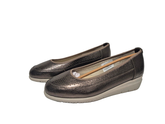 airsoft comfort+ Slipper Ballerinas Keilabsatz, bronze, Gr. 41