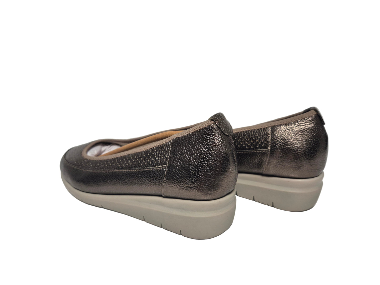airsoft comfort+ Slipper Ballerinas Keilabsatz, bronze, Gr. 41